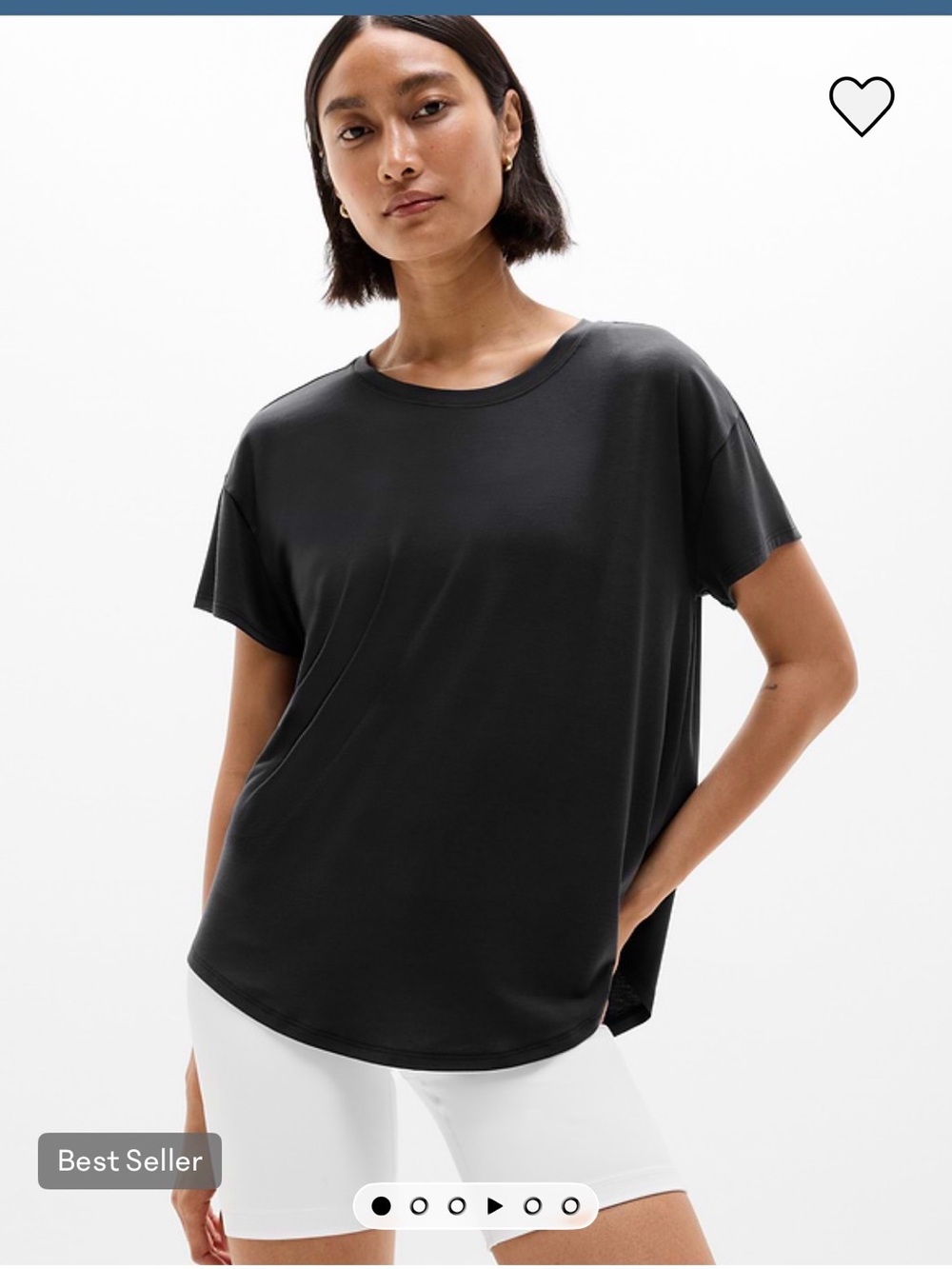 Athleta Relaxed Short-Sleeve Tee - Black
